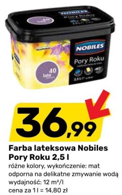Farba lateksowa Nobiles Pory Roku 2,5 l promocja w Bricomarche