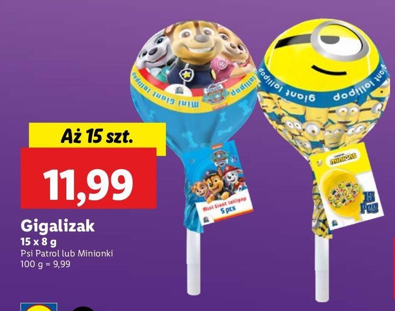 Gigalizak minions promocja w Lidl