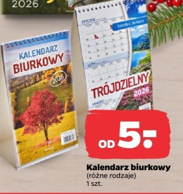 Kalendarz biurkowy promocja w Netto