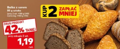 Bułka z serem 80g  promocja w Kaufland