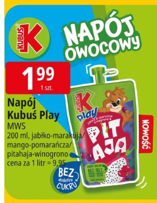 Napój Kubuś Play MWS promocja w Leclerc