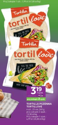 Tortilla pszenna Tortillove 4 szt. 25 cm promocja w Stokrotka