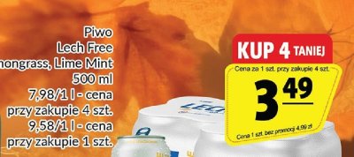 Piwo Lech Free Apple Lemongrass, Lime Mint 500 ml promocja w Prim Market