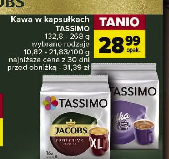 Kawa caffe crema classico xl Tassimo jacobs promocja