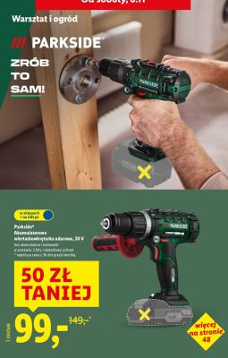 Akumulatorowa wiertarkowkrętarka udarowa 20V promocja w Lidl