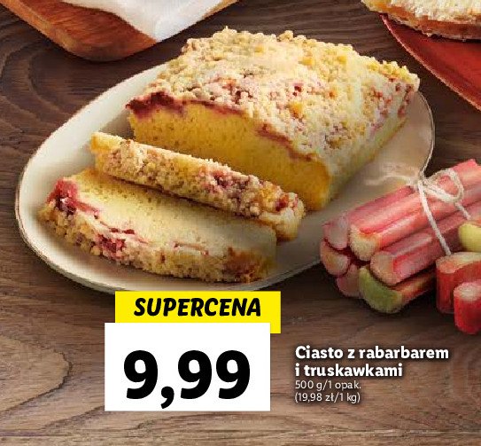 Ciasto z rabarbarem i truskawkami promocja