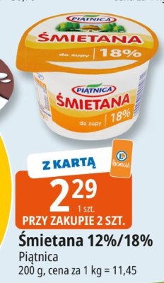 Śmietana 12%/18% promocja w Leclerc