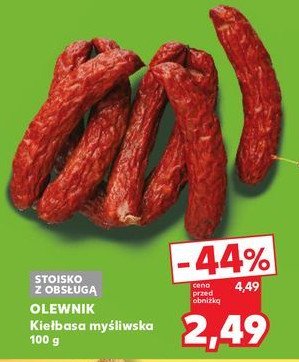 Kiełbasa myśliwska Olewnik promocja w Kaufland