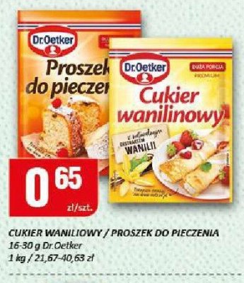 Cukier waniliowy/proszek do pieczenia Dr. Oetker promocja w Chorten