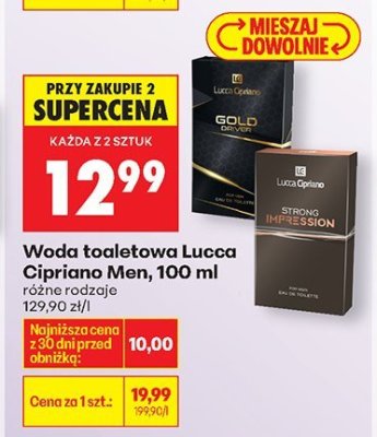 Woda toaletowa Lucca Cipriano Men, 100 ml promocja w Biedronka