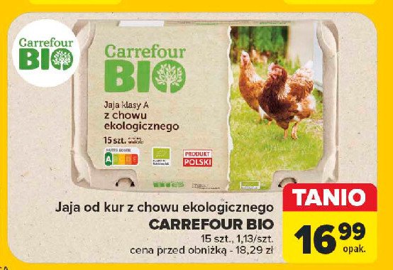 Jaja Carrefour bio promocja