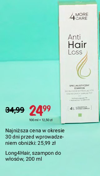 Szampon przeciw wypadaniu Long4lashes hair promocja