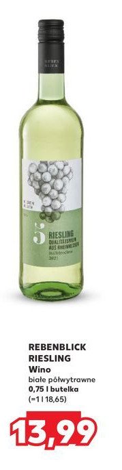 Wino Rebenblick riesling promocja