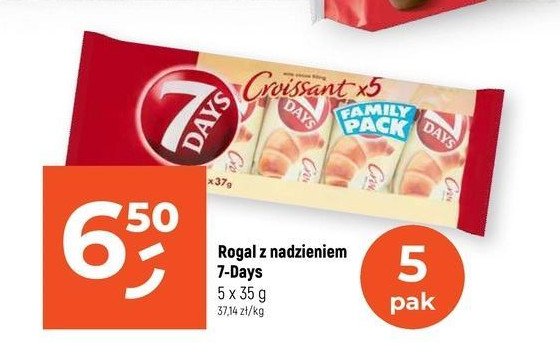 Rogaliki kakaowe 7 days promocja w Dealz