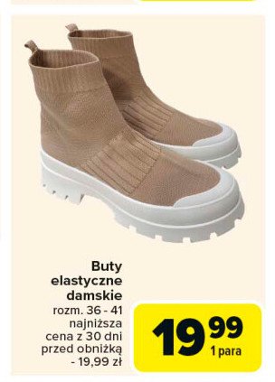 Buty damskie elastyczne 36-41 promocja w Carrefour