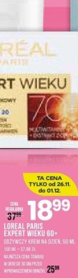Krem L'ORÉAL PARIS EKSPERT WIEKU 60+ odżywczy krem na dzień i SPF 20 50 ml promocja w Drogerie Natura