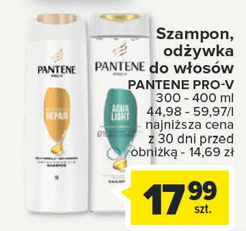 Od偶ywka do w艂os贸w aqua light Pantene promocja