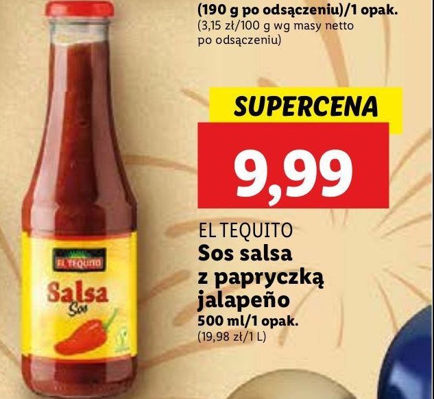 Sos salsa El tequito promocja