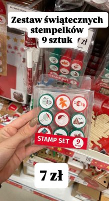Zestaw świątecznych stempelków 9 sztuk promocja w Dealz