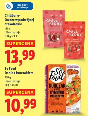 Danie z kurczakiem So Food Kurczak Dyniowo Imbirowy z Ryzem, różne rodzaje promocja w Lidl