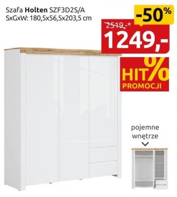 Szafa Holten SZFZD2S/A promocja w Black Red White