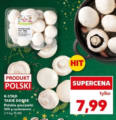 Pieczarki polskie K-STAD TAKIE DOBRE opakowanie (=1 kg 15,98) promocja w Kaufland