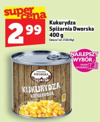 Kukurydza Spiżarnia Dworska 400 g promocja w TOPAZ
