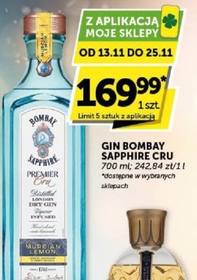 Gin Bombay Sapphire Cru 700 ml promocja w Euro Sklep