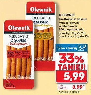 Kiełbaski z sosem musztardowym Olewnik promocja