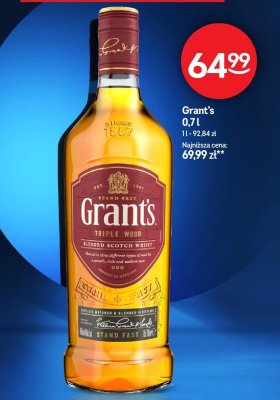 Whisky Grant's 0,7l promocja w Żabka