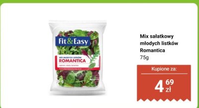 Mix sałatkowy młodych listków Romantica promocja w Dino