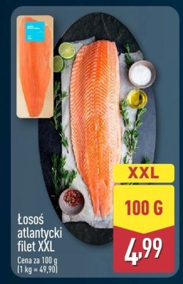 Łosoś atlantycki filet XXL Aldi promocja w Aldi