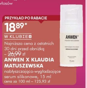 Serum ANWEN X KLAUDIA MATUSZEWSKA nabłyszczające i wygładzające serum silikonowe promocja w Super-Pharm