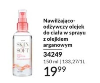 Olejek nawilżająco-odżywczy do ciała w sprayu z olejkiem arganowym promocja w AVON