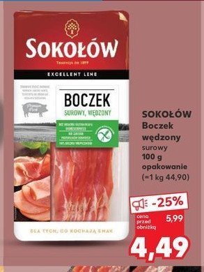 Boczek surowy wędzony Sokołów promocja w Kaufland