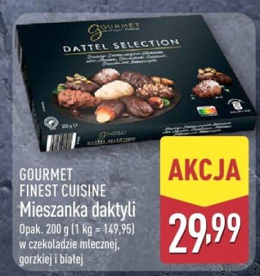 Mieszanka daktyli w czekoladzie mlecznej, gorzkiej i białej promocja w Aldi