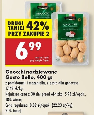 Gnocchi nadziewane z pomidorami i mozzarellą Gustobello promocja w Biedronka