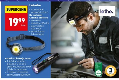 Latarka-czołowa, USB-C promocja w Biedronka