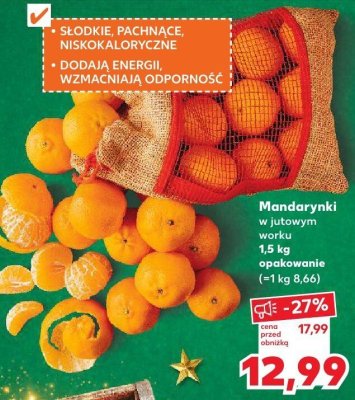 Mandarynki w siatkowym worku promocja w Kaufland