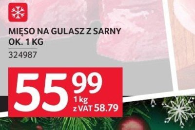 Mięso mięsna gulasz z sarny ok. 1 kg promocja w Selgros