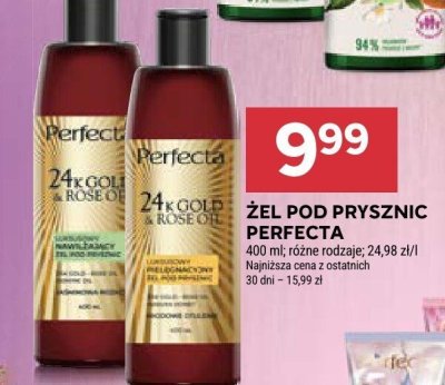 Żel pod prysznic Perfecta 24k Gold Rose Oil promocja w Stokrotka