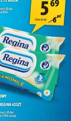 Papier toaletowy nawilżany Rumiankowy Regina promocja w Arhelan