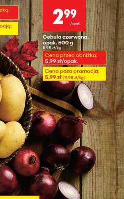 Cebula czerwona opak. 500 g promocja w Biedronka