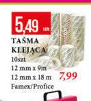 Ta艣ma klej膮ca 12 x 9 m FAMEX promocja