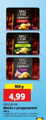 Mas艂o z czosnkiem i papryczk膮 chili Grill and fun promocja