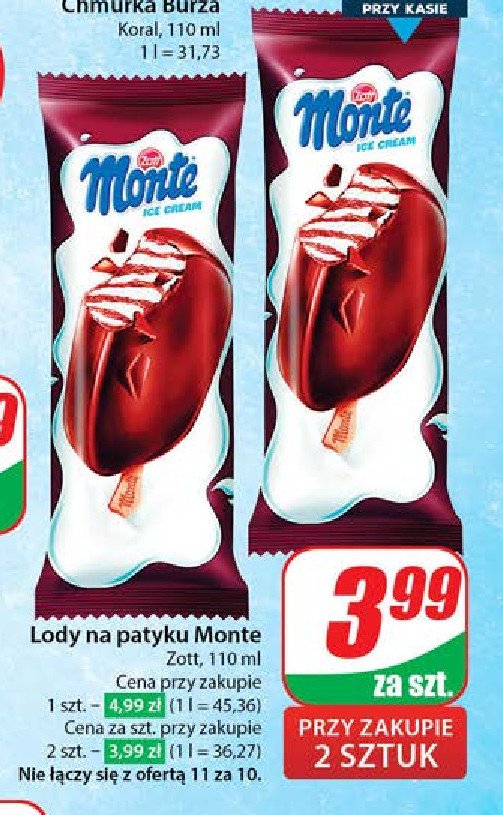 Lody Zott monte promocja w Dino