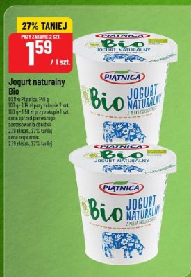 Jogurt naturalny Bio Piątnica 65% w Piątnicy promocja w POLOmarket