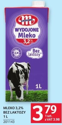 Mleko 3,2% bez laktozy 1 l promocja w Selgros