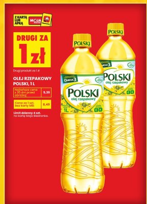 Olej rzepakowy 1 L promocja w Biedronka