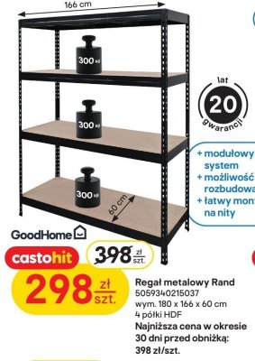 Regał metalowy Rand GoodHome promocja w Castorama